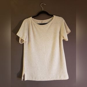 Super soft and comfy T- Shirt. Neutral grey/ beige colour.  Slightly worn. Thick